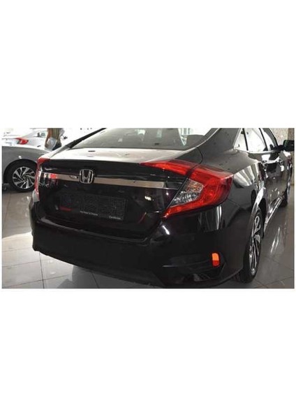 honda civic fc5 uyumlu bagaj üstü nikelaj kaplama dar 2016-2020