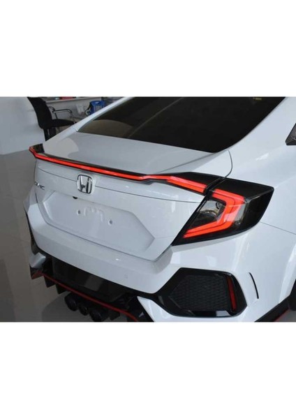 Honda civic fc5 uyumlu hareketli sinyalli led stop ve spoiler takımı smoke 2016-20 modelleri