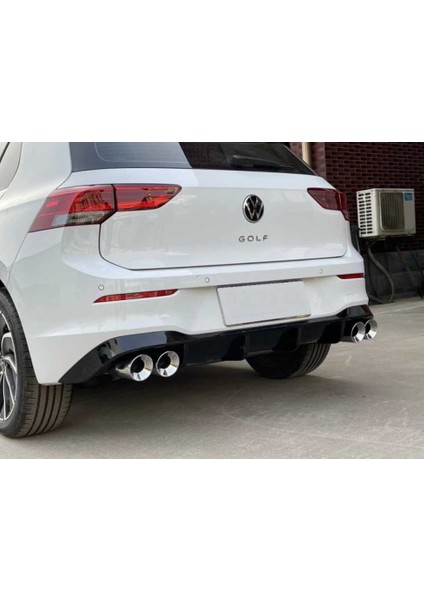 Volkswagen Golf 8 ''r'' Difüzör (Piano Black) - 4 Egzoz (Life,style,impression Paket Için)