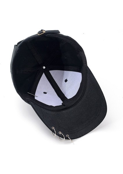 Siyah Hip Hop Erkek Kadın Beyzbol Şapkası Kalp Yıldız Metal Pin Snapback Şapka Yüzükler ile Erkek Harajuku Kore Rahat Vizör Eş Şapkaları Kadın (Yurt Dışından) fiyatları