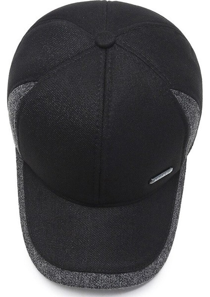 Siyah Moda Sonbahar Kış Yaşlılar Beyzbol Şapkası Erkek Hip Hop Kapakları Orta Yaşlı ve Yaşlı Sıcak Baba Şapkaları Kalınlaşmış Yaşlı Kapaklar Gelgit (Yurt Dışından) fırsatları