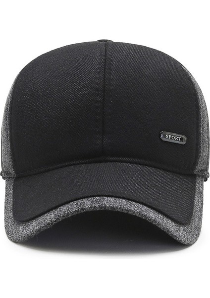 Siyah Moda Sonbahar Kış Yaşlılar Beyzbol Şapkası Erkek Hip Hop Kapakları Orta Yaşlı ve Yaşlı Sıcak Baba Şapkaları Kalınlaşmış Yaşlı Kapaklar Gelgit (Yurt Dışından) indirimleri
