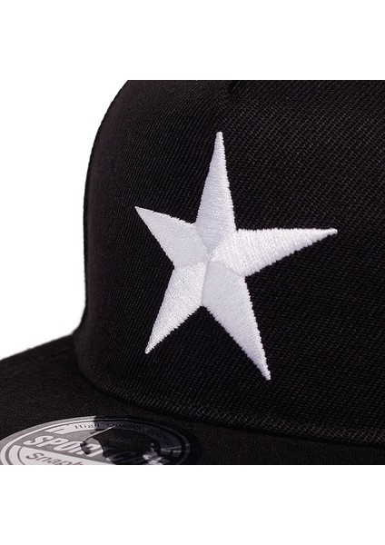 Siyah Moda Ilkbahar ve Yaz Çocuk Beyzbol Şapkası Pamuklu Hip Hop Şapkalar Açık Eş Şapkası Beş Köşeli Yıldız 3D Nakış Şapkaları Snapback Şapka (Yurt Dışından) fırsatları