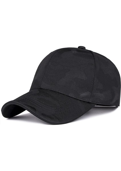 Siyah Kamuflaj Beyzbol Şapkası Açık Eğlence Basit Vizör Şapka Erkek ve Kadın Golf Şapkaları Moda Hip Hop Şapkaları (Yurt Dışından)