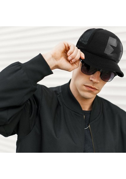 Siyah Nefes Örgü Yaz Eş Şapkaları Yıldız Baskı Kadın Erkek Beyzbol Şapkası Unisex Açık Baba Hip Hop Kapaklar Hombre Gorras Casquette (Yurt Dışından)