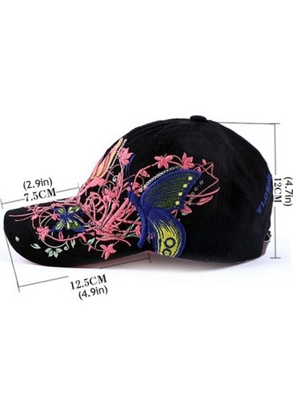 Kırmızı Ilkbahar Yaz Nakış Çıçek Beyzbol Şapkası Moda Kelebek Çıçek Kadın Şapka Rahat Açık Vizör Snapback Kapaklar Eş Şapkaları (Yurt Dışından) fiyatları
