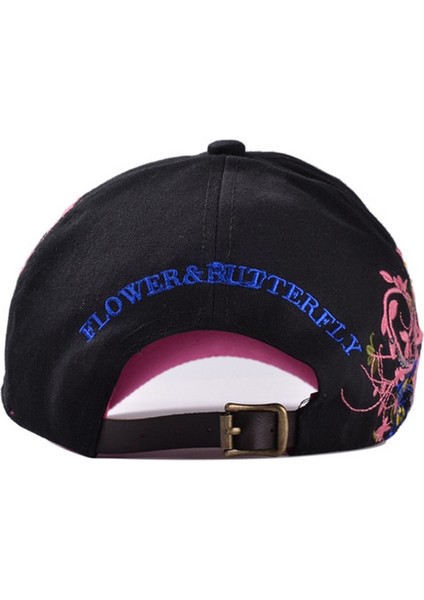 Kırmızı Ilkbahar Yaz Nakış Çıçek Beyzbol Şapkası Moda Kelebek Çıçek Kadın Şapka Rahat Açık Vizör Snapback Kapaklar Eş Şapkaları (Yurt Dışından) fırsatları