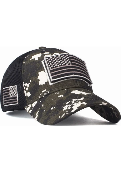 Gri Amerikan Bayrağı Beyzbol Şapkası Erkekler Içın Abd Bayrağı Kap Kamuflaj Snapback Kemik Hip Hop Kap Gorras Casquette Hombre  (Yurt Dışından)