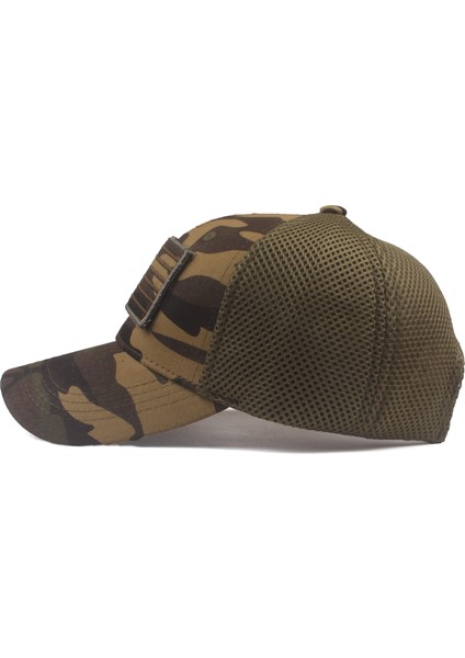 Yeşil Ilkbahar Yaz Unisex Kamuflaj Beyzbol Şapkaları Erkekler Içın Abd Bayrağı Kap Örgü Rahat Casquette Snapback Şapka Kemik (Yurt Dışından)