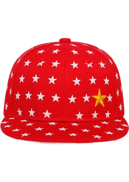 Kırmızı Yeni Beş Köşeli Yıldız Baskılı Çocuk Beyzbol Şapkaları Pamuklu Erkek ve Kız Sevimli Şapkalar Yaz Eş Şapkaları Çocuklar Snapback Kapaklar Gorras (Yurt Dışından) fiyatları