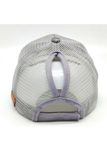 Gri Düz Renk Glitter At Kuyruğu Beyzbol Şapkası Kadın Yaz Doğa Sporları Örgü Ince Parlak Snapback Şapka Dağınık Topuz Hip Hop Eş Şapkaları (Yurt Dışından) fırsatları