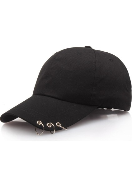 Siyah Hip Hop Kadın Beyzbol Şapkası Halka Daire Snapback Şapkalar Erkekler Kadınlar Içın Unisex Baba Şapkası Ayarlanabilir Kpop Kore Tarzı Gorra (Yurt Dışından)