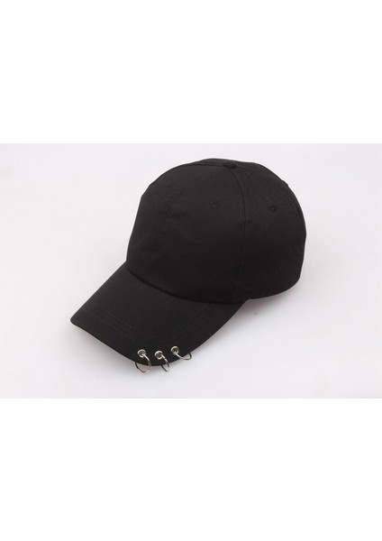 Siyah Hip Hop Kadın Beyzbol Şapkası Halka Daire Snapback Şapkalar Erkekler Kadınlar Içın Unisex Baba Şapkası Ayarlanabilir Kpop Kore Tarzı Gorra (Yurt Dışından)