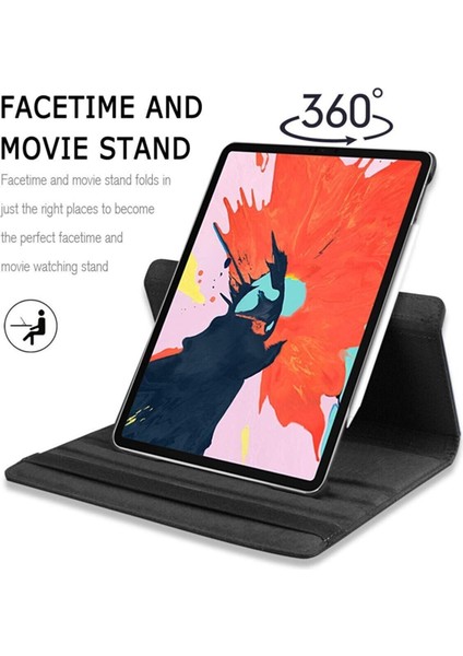 Apple Ipad Mini 6. Nesil 2021 Uyumlu 360 Rotating Stand Suni Deri Tablet Kılıfı