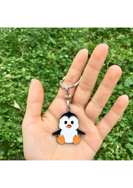 Metal Penguen Anahtarlık Penguen Çanta Süsü Armağanlik Anahtarlık