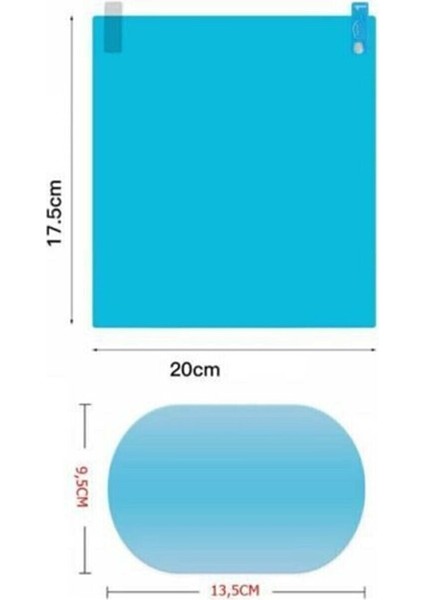Araba Cam ve Aynası Için Yağmur Kaydırıcı Film (2 Adet)