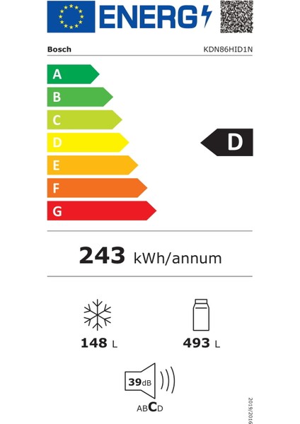 KDN86HID1N 641 Lt No-Frost Buzdolabı