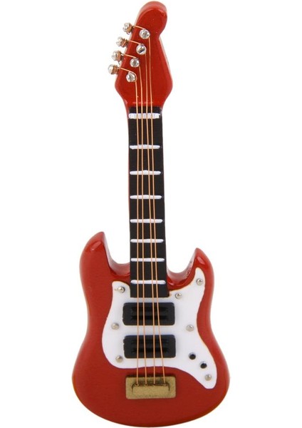 1/12 Bebek Evi Minyatür Müzik Enstrüman Kırmızı Elektro Gitar (Yurt Dışından) modelleri