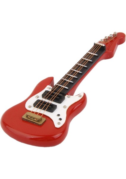 1/12 Bebek Evi Minyatür Müzik Enstrüman Kırmızı Elektro Gitar (Yurt Dışından) fırsatları