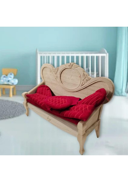 1:12 Ölçekli Bebek Evi Kanepe Model Oyuncak (Yurt Dışından)