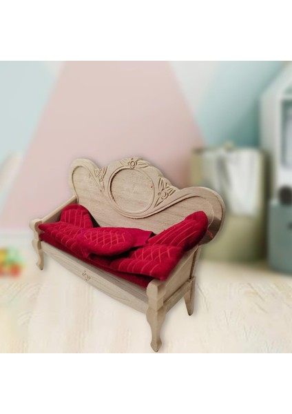 1:12 Ölçekli Bebek Evi Kanepe Model Oyuncak (Yurt Dışından)