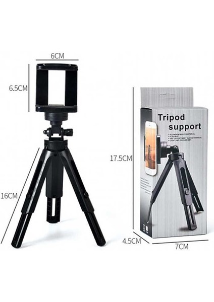 Tripod 5 Kademeli Dik-Yan Duruşlu Telefon Tutucu Tr3 Tripod