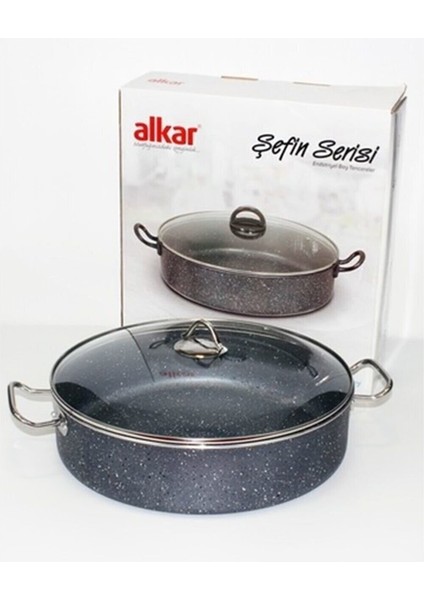 Şefin Serisi 38 cm Granit Basık Tencere
