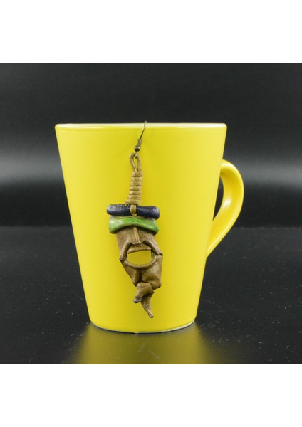 Mask Laci Yeşil Deri Küpe fiyatları