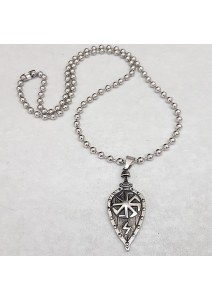 TS001414 - 316 L Viking (6 Mm) Paslanmaz Çelik Erkek Kolye fiyatları