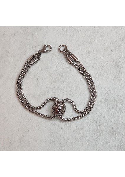 TS000051 - Çift Sıra Paslanmaz Çelik El İşi/Tasarım Erkek Bileklik fiyatları