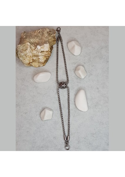 TS000051 - Çift Sıra Paslanmaz Çelik El İşi/Tasarım Erkek Bileklik modelleri