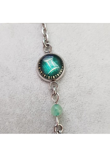 TS000118 - Aventurin Kadın Burç Taşı (Ikizler) Kadın Bileklik