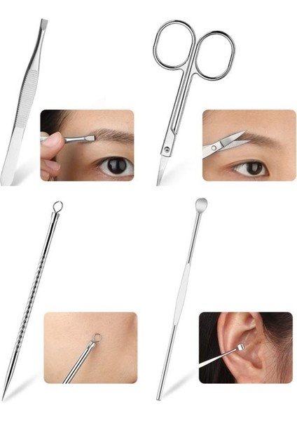 8 Parça Set Tırnak Bakımı Tırnak Makası Paslanmaz Çelik Tırnak Kesici Makası Manikür Lik Aracı Tırnak Kesici Pedikür Parmak Ayak fiyatları