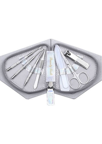 Tırnak Makası Seti 7 In1 Lik ve Sağlık Araçları Paslanmaz Çelik Tırnak Eti Makası Manikür Bakım Seti Düzeltici Etrafında Taşınabilir