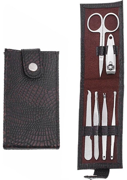 6 Adet/takım Paslanmaz Çelik Tırnak Makası Seti Lik Manikür Seti Tırnak Makası Taşınabilir Tırnak Bakımı Aracı Kiti