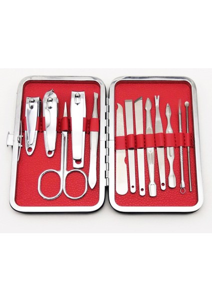13 Adet Paslanmaz Çelik Pedikür Tırnak Makası Kesici Seti Manikür Nail Art Araçları Ev Kulak Kaşığı Pedikür Tırnak Makası Seti(Yurt Dışından)