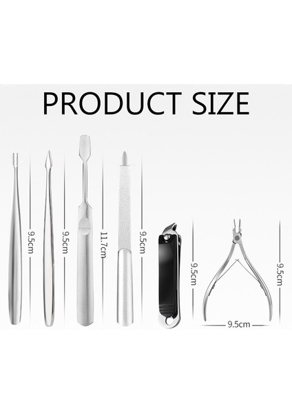 5 Adet/grup Nail Art Manikür Alet Seti ve Kitleri Paslanmaz Çelik Tırnak Eti Kaşık Itici Pense Giyotin Tırnak Makası Kesici Itici fırsatları