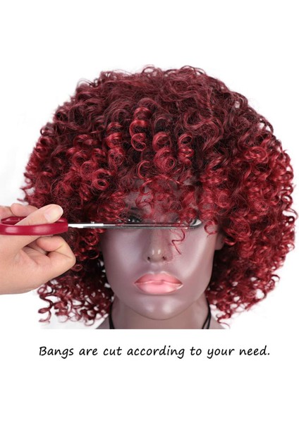 Siyah Kadınlar Içın Kafa Bandı Sentetik Peruk Afro Kinky Kıvırcık Peruk Kısa Kabarık Siyah Peruk Lük Kullanım Içın Isıya Dayanıklı Saç(Yurt Dışından) fiyatları