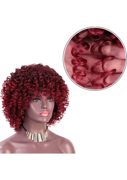 Siyah Kadınlar Içın Kafa Bandı Sentetik Peruk Afro Kinky Kıvırcık Peruk Kısa Kabarık Siyah Peruk Lük Kullanım Içın Isıya Dayanıklı Saç(Yurt Dışından) modelleri