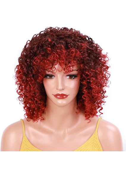 Siyah Kadınlar Içın Kafa Bandı Sentetik Peruk Afro Kinky Kıvırcık Peruk Kısa Kabarık Siyah Peruk Lük Kullanım Içın Isıya Dayanıklı Saç(Yurt Dışından) fırsatları