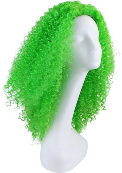 16''kısa Saç Afro Kinky Kıvırcık Peruk Siyah Beyaz Kadınlar Içın Cosplay Lolita Sentetik Doğal Tutkalsız Sarı Yeşıl Beyaz Kırmızı Peruk modelleri