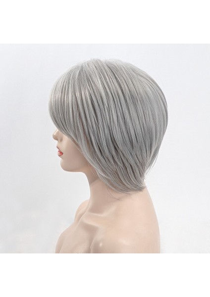 Kadınlar Içın Saç Peruk Parti Sentetik Bob Peruk Kısa Düz Doğal Cosplay Moda Kadın Isıya Dayanıklı Peruk fırsatları