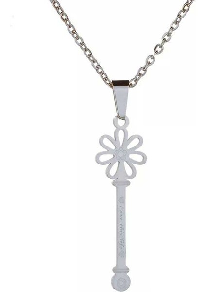 TS000648 - Anahtar Figürü, Çelik Zincir Paslanmaz Çelik Kadın Kolye fiyatları