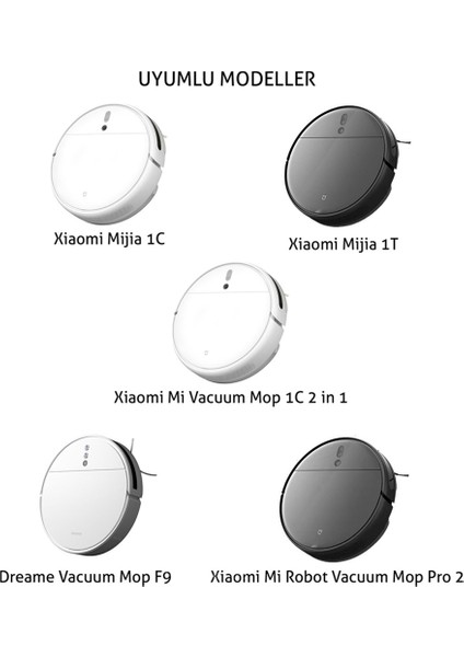 Dreame Uyumlu Mijia 1t vacuum Mop F9 pro 2 1c 2 In 1 akıllı Robot Yenileme Kiti Aksesuar Seti
