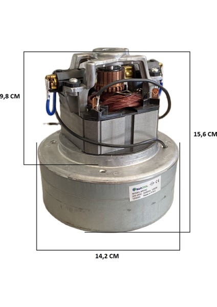 Taski Uyumlu Dorsalino Elektrikli Süpürge Motoru Çift Fan 1200 W fiyatları