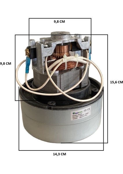 Rowenta Uyumlu Rb 17 Elektrikli Süpürge Motoru Çift Fan 1200 W