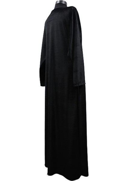 Kadın Tesettür Giyim Namaz Elbisesi Büyük Beden Kadife Siyah modelleri