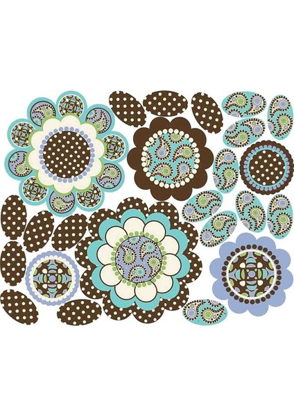 Floral Yaşam Mandala Çiçekler Duvar Sticker