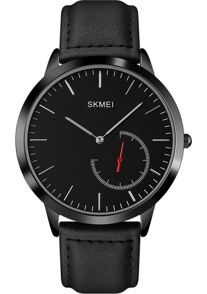 Moment Lik Modası Basit Erkek Kuvars Iki El Yarı Deri Kayışlı Saat (Yurt Dışından)