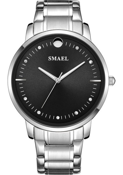 Gümüş Smael Doğa Sporları Izle Moda Lük Erkek Su Geçırmez Izle Takvim Çelik Bant Kuvars Izle (Yurt Dışından)